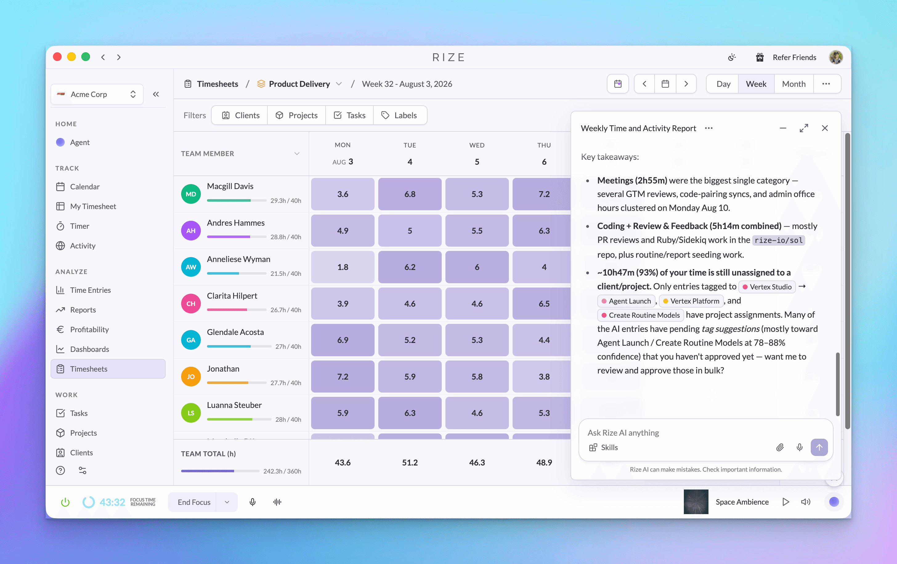 How to Automate Timesheet Review and Reporting With Rize