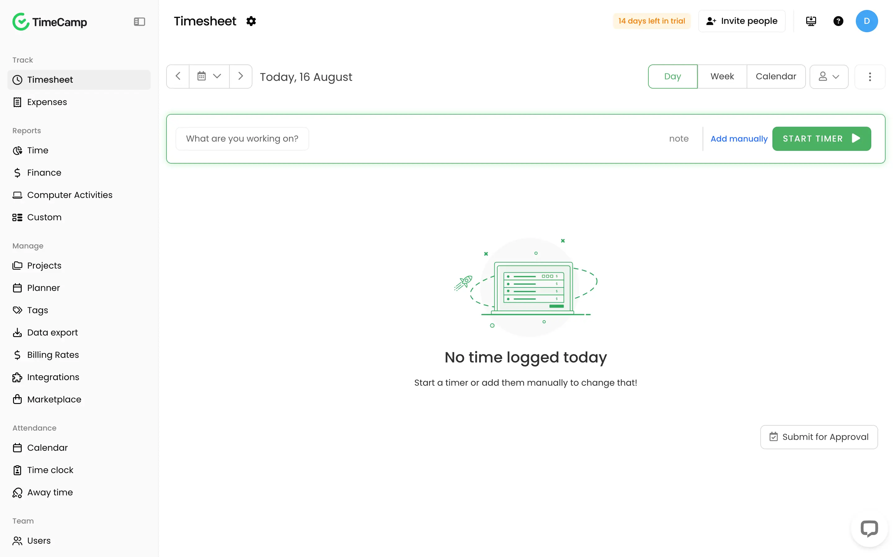 Using TimeCamp