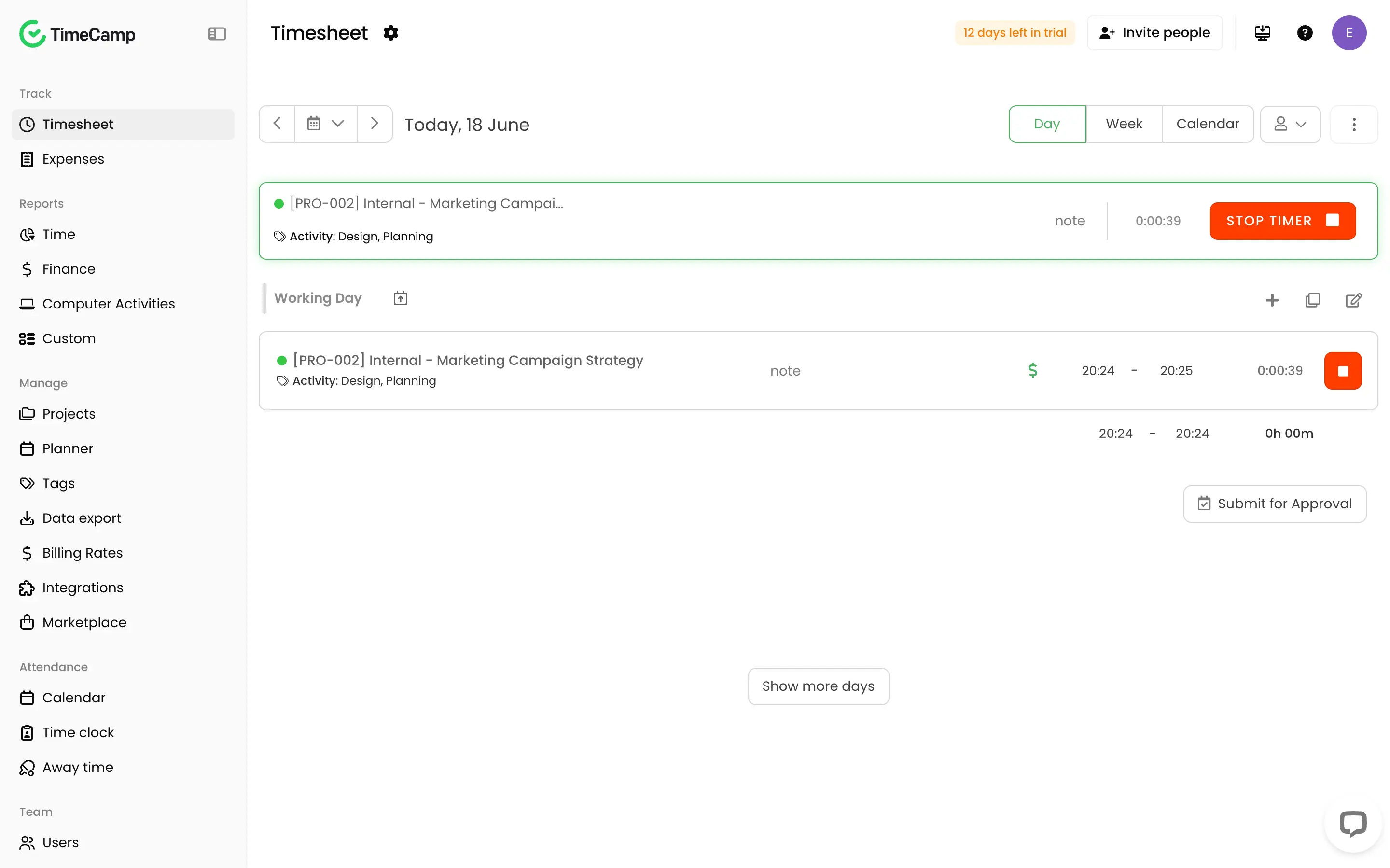 TimeCamp as a Toggl alternative